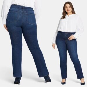 NYDJ Barbara Bootcut High Rise Jeans in Cooper Dark Wash Size 14W NEW